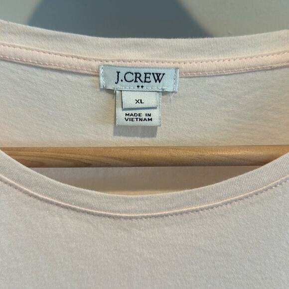 J. Crew XL Pink Open Back Knotted Short Sleeve Tee - Picture 2 of 7